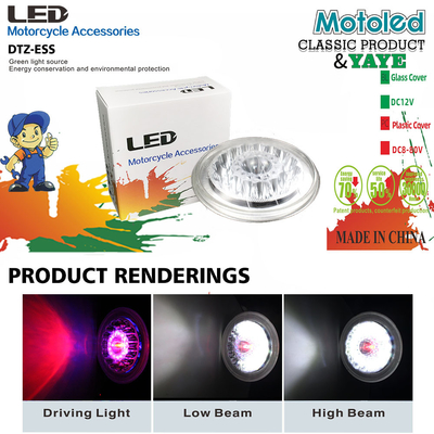6 Inch CM125 High Limited Lumen LED Red DRL Semi-assembly Headlight with High Low Beam