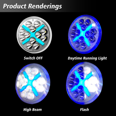 YAYE GN125 2 In 1IP67 High Brightness Round Motorcycle Headlight with DRL Turn Signal