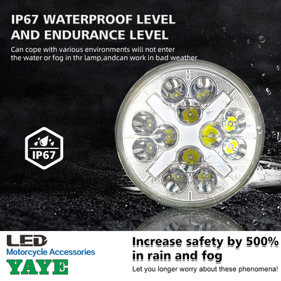 YAYE GN125 2 In 1IP67 High Brightness Round Motorcycle Headlight with DRL Turn Signal
