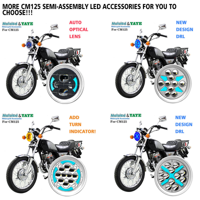 IP67 YAYE 6 Inch CM125 White DRL LED Accessory Motorcycle Yellow White High Low Beam DRL Headlight