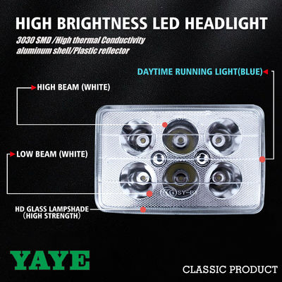 YAYE CG125 LED Headlight 6 Chip DC12V White Blue DRL Motorcycle Light