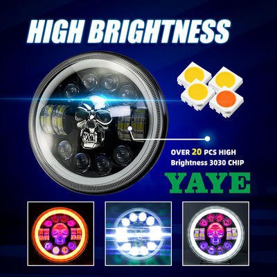 7 Inch Motorcycle LED Headlight with 6500k Color Temperature 10000LM Lumen and DC12V Voltage