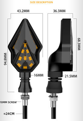 YAYE 2 in 1 Motorcycle Water Lamp LED Turn Signal Indicator Mini Light