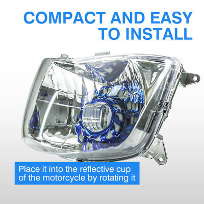 YAYE Built in Headlight 20W 2000LM Projector Lens Dual Color White Yellow Light Blue DRL DC12V  for Motorcycle