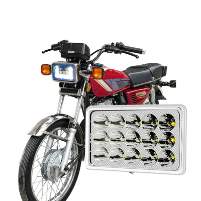 YAYE CG125 एलईडी हेडलाइट 12 चिप DC12V सफेद नीला DRL मोटरसाइकिल लाइट
