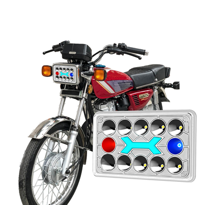 CG125 LED हेडलाइट DC12V व्हाइट हाई लो बीम रेड ब्लू DRL के साथ